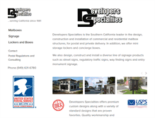 Tablet Screenshot of developersspecialties.com